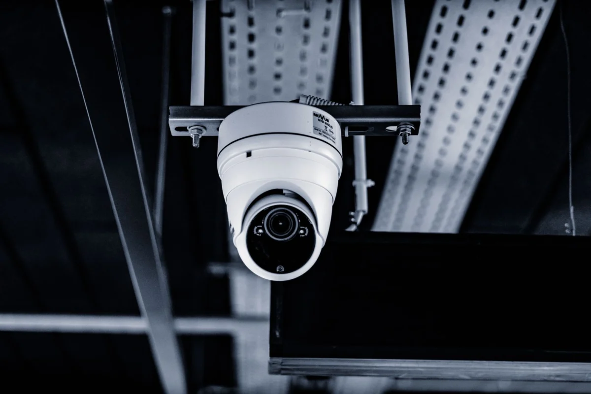 a white cctv