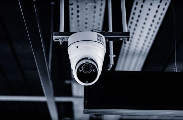 a white cctv
